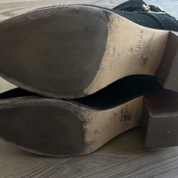 KATE SPADE NEW YORK BOOTS BOOTIES HEELS SUEDE WINTER FALL 8.5 - Picture 3 of 6